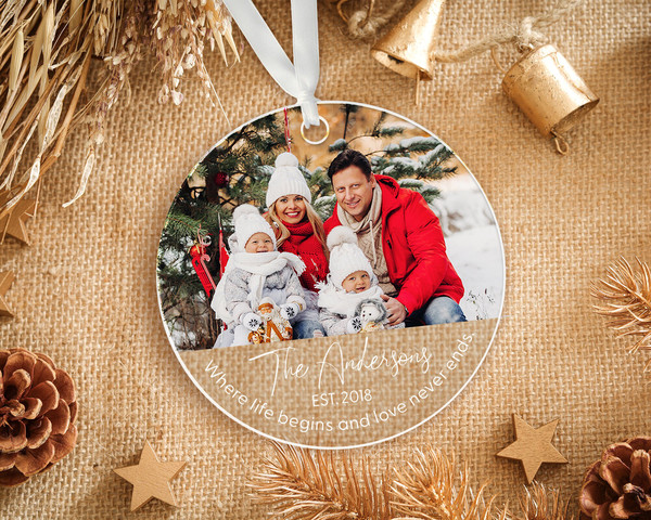 Custom Photo Ornament, Family Photo Ornament, Family Christmas Ornament, Picture Ornament, Picture Ornament, Where Life Begin Love Never End - 4.jpg