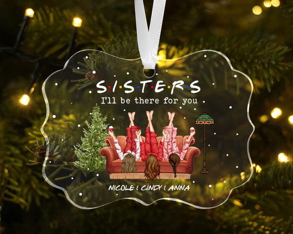 Custom Sisters Ornament, Christmas Gift for Sisters, Siblings Ornament, Sister Christmas Ornament, Sister Christmas Gifts, Soul Sister Gifts - 1.jpg