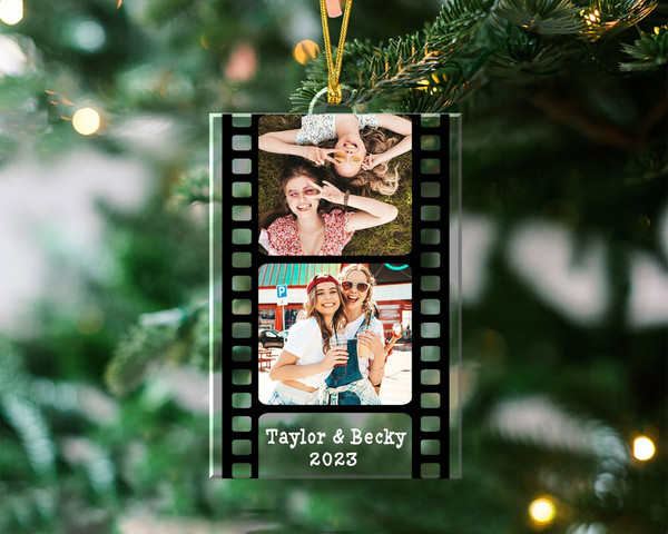 Film Memory Ornament, Custom Photo Ornament, Besties Forever Ornament, Sister Christmas Gifts, Picture Ornament,  Besties Ornament, BFF Gift - 2.jpg