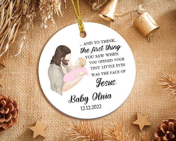 Personalized Miscarriage Ornament, Miscarriage Keepsake, Baby Memorial Ornament, Infant Loss Gifts, Jesus Christmas Ornaments for Stillbirth - 8.jpg