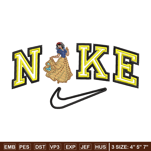 Nike snow white embroidery design, Disney embroidery, Nike design, Embroidery shirt, Embroidery file,Digital download.jpg