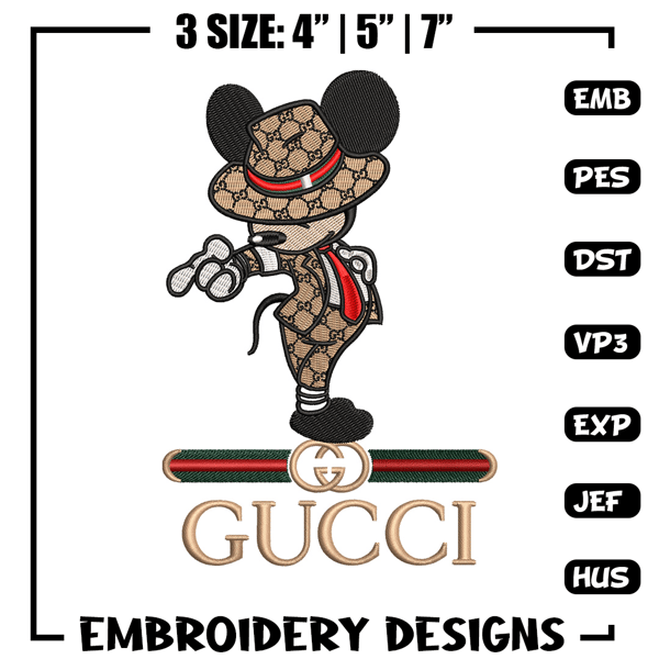 Mickey gucci embroidery design, Mickey embroidery, Embroider - Inspire ...