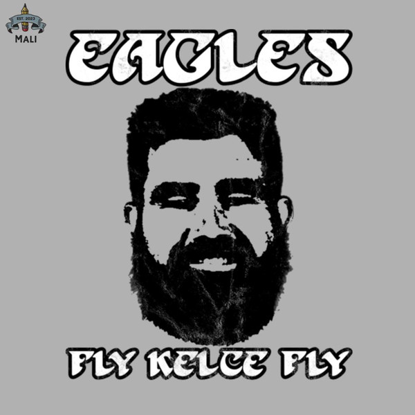 ML468-Eagles Fly Kelce Fly Face Tee White PNG Download.jpg