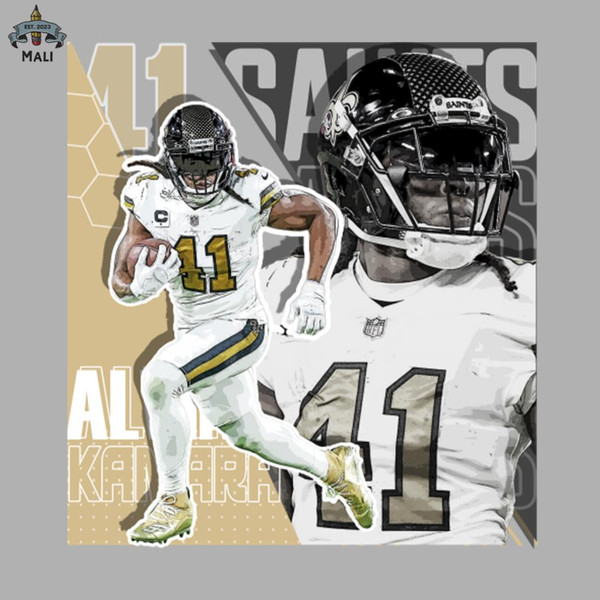 ML53-Alvin Kamara Football Paper Poster Saints 7 PNG Download.jpg