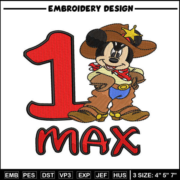 1 Max Mickey Mouse embroidery design, Mickey embroidery, logo design, Logo shirt, disney embroidery, Digital download.jpg