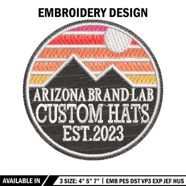 Arizona hat logo embroidery design, Arizona hat embroidery, logo design, logo shirt, Embroidery shirt, Instant download.jpg