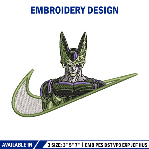 Cell nike embroidery design, Dragonball embroidery, Nike design, Embroidery shirt, Embroidery file, Digital download.jpg