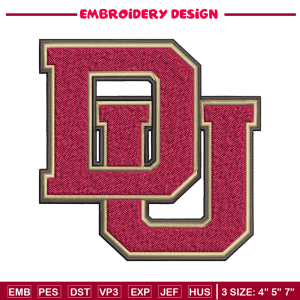 Denver Pioneers embroidery design, Denver Pioneers embroidery, logo Sport, Sport embroidery, NCAA embroidery..jpg