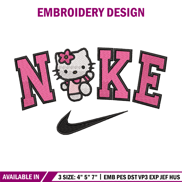 Hello Kitty Nike embroidery design, Hello Kitty embroidery, nike design, logo design, logo shirt, Digital download.jpg