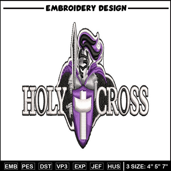 Holy Cross Crusaders embroidery design, Holy Cross Crusaders embroidery, logo Sport, Sport embroidery, NCAA embroidery..jpg