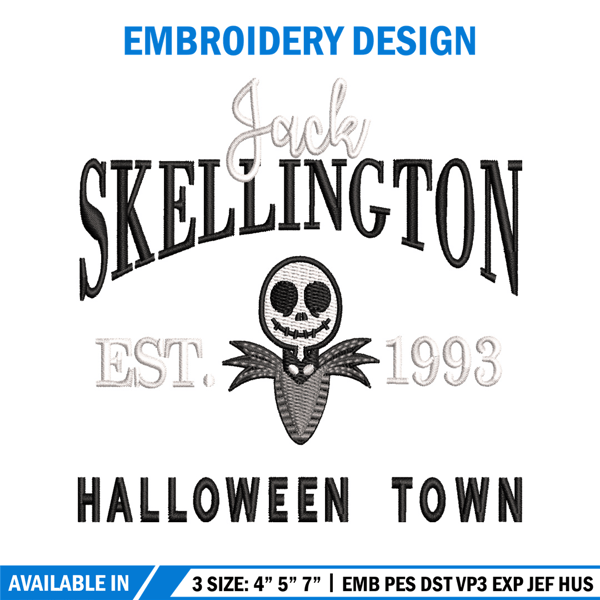 Jack Skellington embroidery design, Jack Skellington embroidery, halloween design, embroidery file, Digital download..jpg