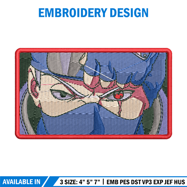 Kakashi eyes box embroidery design, Naruto embroidery, Anime design, Embroidery shirt,Embroidery file,Digital download.jpg