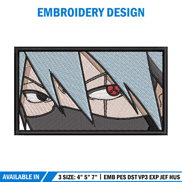 Kakashi eyes embroidery design, Naruto embroidery, Anime design, Embroidery shirt,Embroidery file,Digital download.jpg