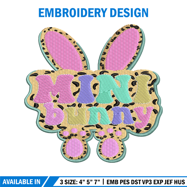 Mini bunny Logo embroidery design, Mini bunny embroidery, logo design, embroidery file, logo shirt, Digital download..jpg