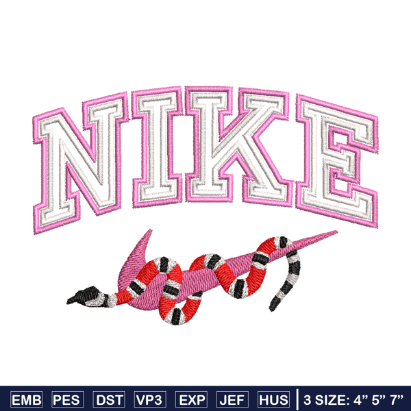 Nike x snake embroidery design, Snake embroidery, Nike design, Embroidery shirt, Embroidery file, Digital download.jpg