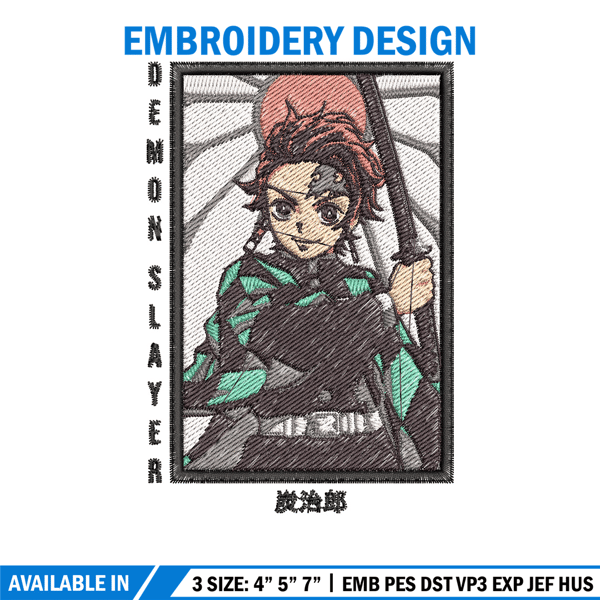 Tanjiro box embroidery design, Tanjiro embroidery, Embroidery shirt, Embroidery file, Anime design, Digital download.jpg