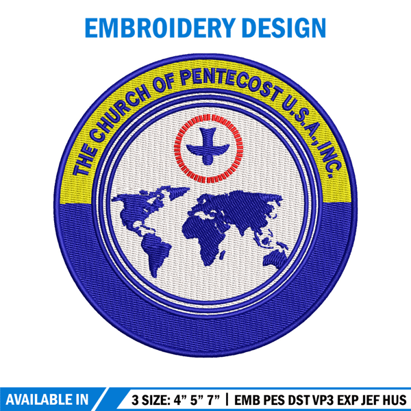 The Church of Pentecost embroidery design, logo embroidery, logo design, embroidery file, logo shirt, Digital download..jpg