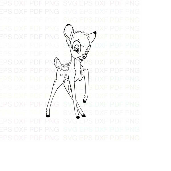 Bambi Outline Svg Dxf Eps Pdf Png, Cricut, Cutting file, Vec - Inspire ...