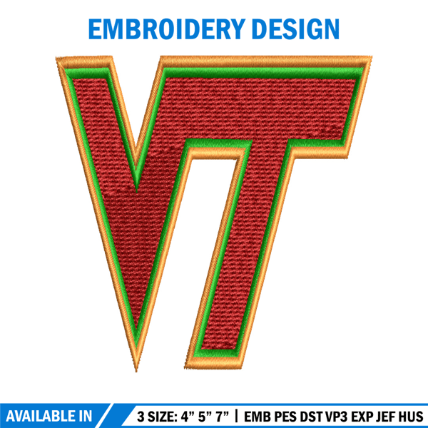 Virginia Tech Hokies embroidery design, Virginia Tech Hokies embroidery, logo Sport, Sport embroidery, NCAA embroidery..jpg