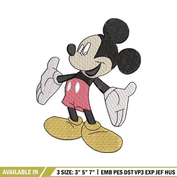 Mickey mouse embroidery design, Disney embroidery,Embroidery shirt, Embroidery file, Anime design, Digital download.jpg