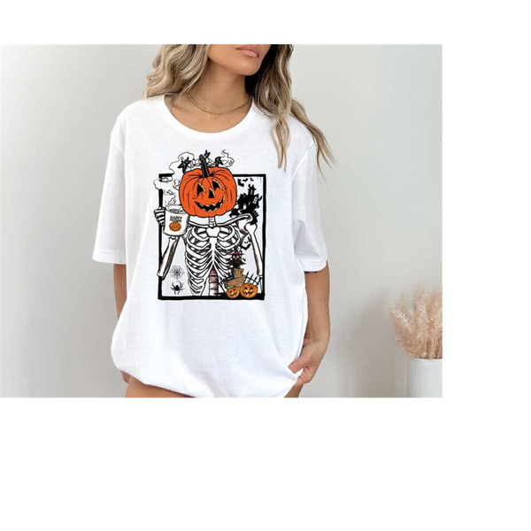 MR-17102023113250-skeleton-pumpkin-shirt-halloween-coffee-t-shirt-womens-fall-image-1.jpg