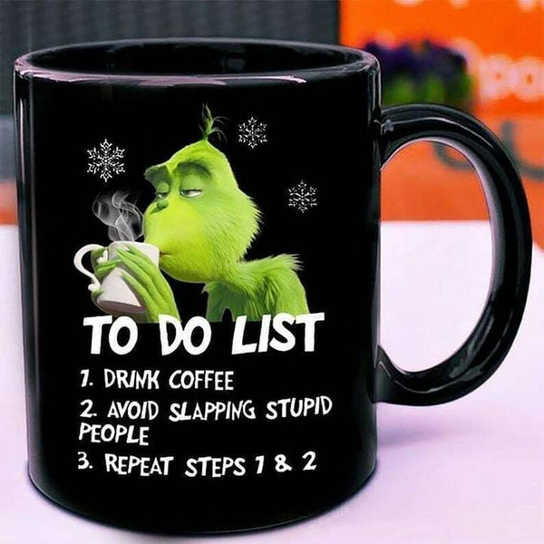 To do list, The grinch mug list 11oz funny ceramic mug