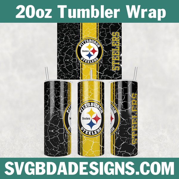 Pittsburgh Steelers Tumbler Wrap, 20oz Skinny Tumbler Straight Taper, NFL  Tumbler Wrap Png, Pittsburgh Steelers Wrap Png