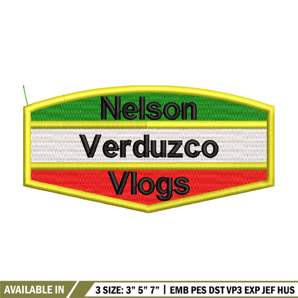 Nelson verduzco vlogs logo embroidery design, logo embroidery, Embroidery shirt, logo design, Digital download..jpg