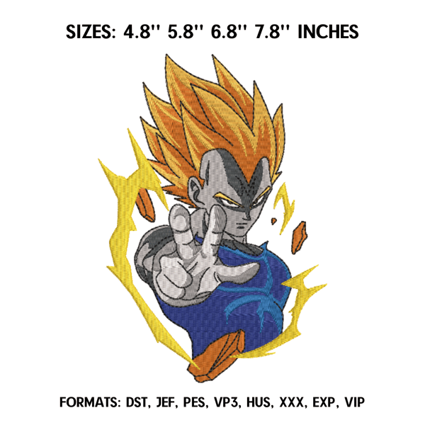 Dragon Ball Z Anime Embroidery Design, Anime Embroidery File - Inspire  Uplift