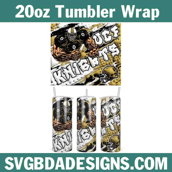 UCF Knight Football 3D Inflated Tumbler Wrap.jpg