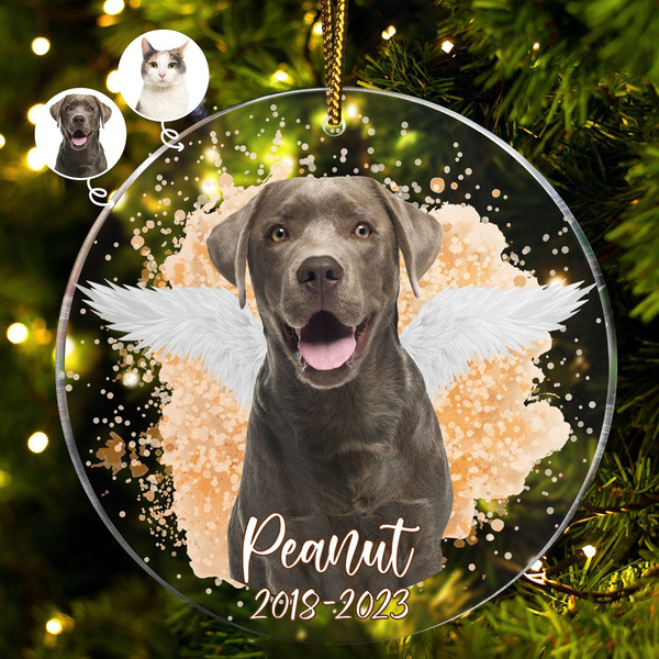 Personalized Dog & Cat Memorial Ornament With Photo, Pet Memorial Gifts, Pet Memorial, Dog Loss Keepsake, Dog Memorial Gift, Christmas Decor - 2.jpg