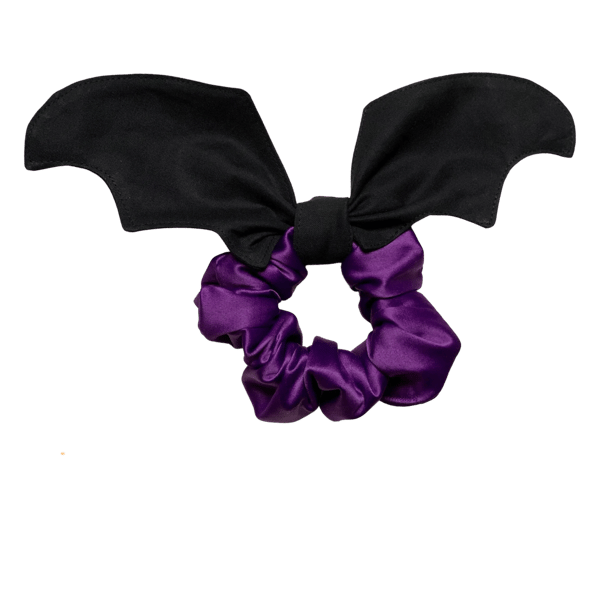 Halloween-bat-wings-scrunchie-hair-tie-goth-accessory-girls-women-Halloween-party-favor-purple.png