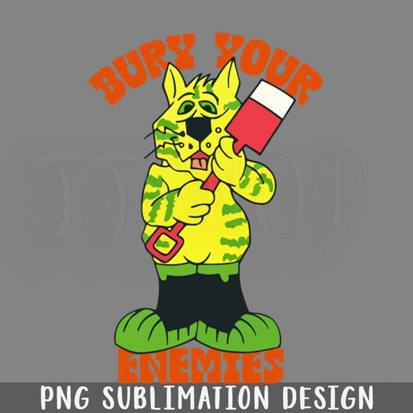 DMBB739-Bury Your Enemies Retro Illustration Digital Download PNG Download.jpg