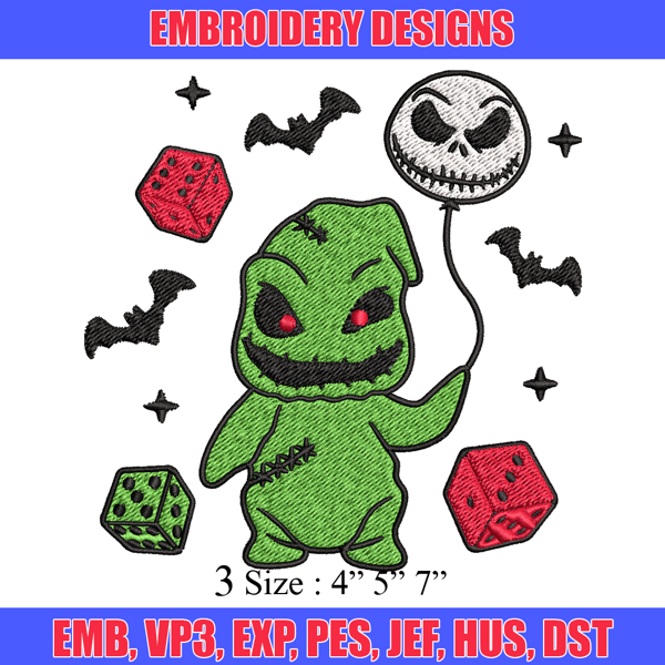 Baby Oogie Boogie balloon Embroidery design, halloween Embroidery, halloween design, Embroidery File, Digital download..jpg