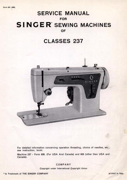 Singer 237 Sewing Machine Service & Instruction Manual in English PDF.jpg