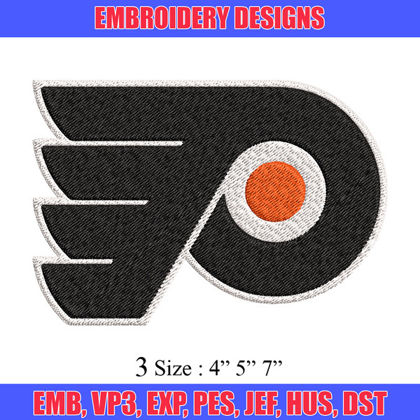 Philadelphia Flyers Embroidery Design, Brand Embroidery, Embroidery File, Logo shirt, Sport Embroidery,Digital download.jpg