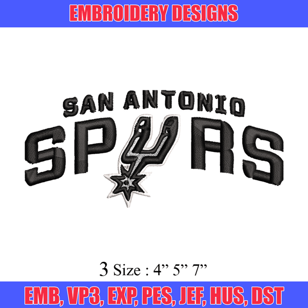 San Antonio Spurs Embroidery Design, Brand Embroidery, Embroidery File, Logo shirt, Sport Embroidery, Digital download.jpg