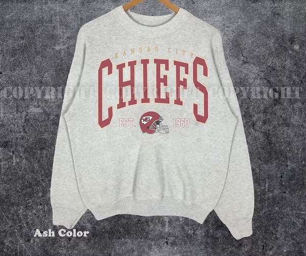 Vintage Chiefs Sweatshirt - Ash X-Small