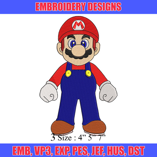 Super Mario bros embroidery design, Mario embroidery, logo design, Logo shirt, embroidery file, Digital download.jpg