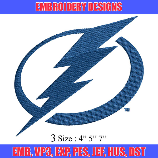 Tampa Bay Lightning Embroidery Design, Brand Embroidery, Embroidery File, Logo shirt, Sport Embroidery,Digital download.jpg