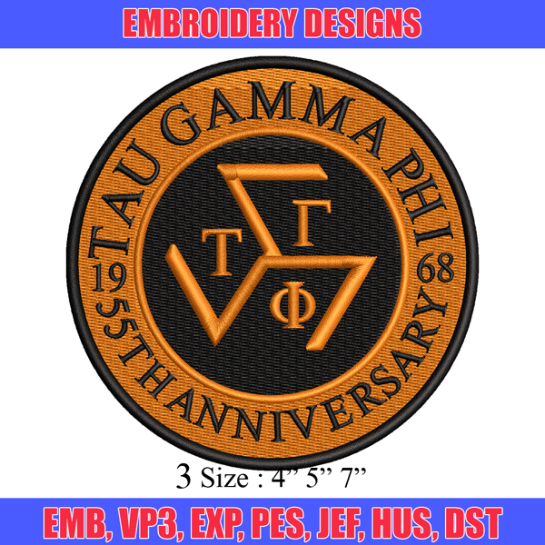 Tau Gamma Sigma embroidery design, logo embroidery, embroidery file, logo design, logo shirt, Digital download..jpg