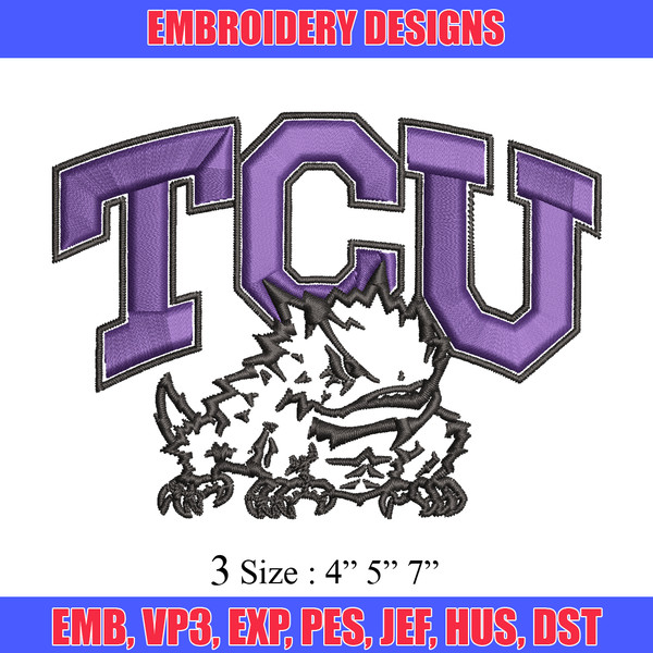 TCU Horned Frogs embroidery design, TCU Horned Frogs embroidery, logo Sport, Sport embroidery, NCAA embroidery..jpg