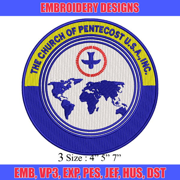 The Church of Pentecost embroidery design, logo embroidery, logo design, embroidery file, logo shirt, Digital download..jpg