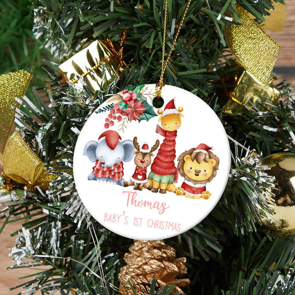 Baby's First Christmas Decoration, Custom Baby First Christmas Ornament, Baby 1st Xmas Bauble, Baby Christmas Keepsake, Baby Christmas Gift - 1.jpg