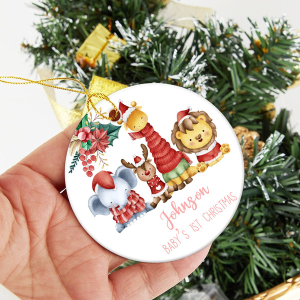 Baby's First Christmas Decoration, Custom Baby First Christmas Ornament, Baby 1st Xmas Bauble, Baby Christmas Keepsake, Baby Christmas Gift - 4.jpg