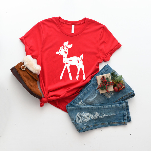 Christmas Rudolph Shirt, Reindeer Shirt for Women,Women's Christmas Shirt,Christmas t-shirt, Reindeer Tee, Rudolph The Red Nosed Reindeer - 5.jpg