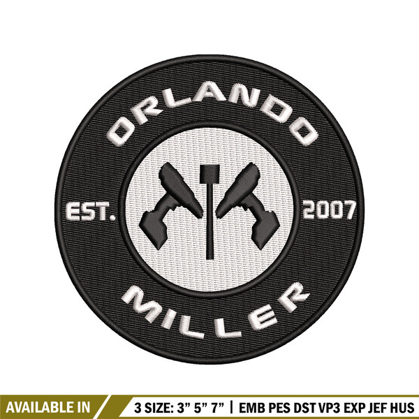 Orlando Miller Installations embroidery design, logo embroidery, logo design, embroidery file, Digital download..jpg