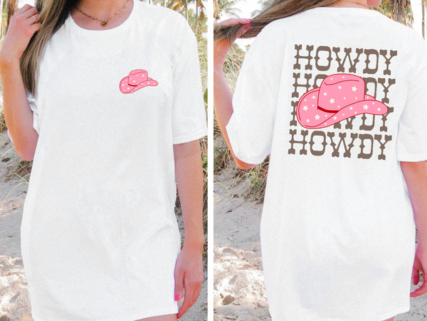 Comfort Retro Howdy Cowgirl Hat Shirt, Vintage Country Girl Shirt, Howdy Cowgirl Shirt, Cowgirl Boots Shirt, Boho Graphic Tee, Country Gift - 2.jpg