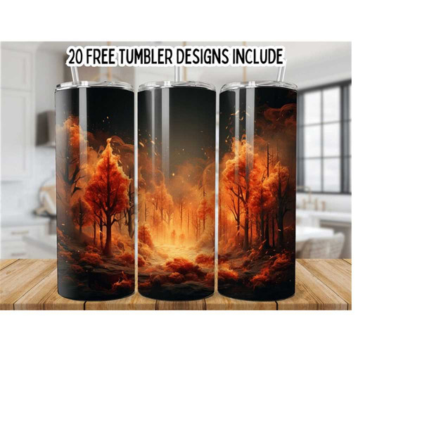2510202316268-fire-in-the-forest-20oz-skinny-tumbler-wrap-fire-design-image-1.jpg