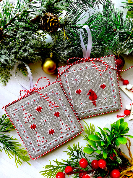 2nd Lacy Set of 2 Christmas ornaments.jpg